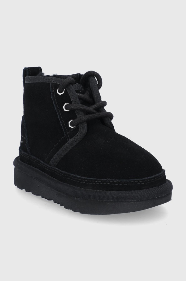 Детские замшевые сапоги UGG цвет черный