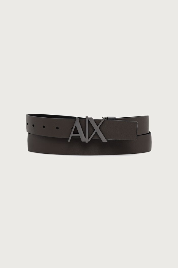 Ремень мужской кожаный Armani Exchange цвет черный