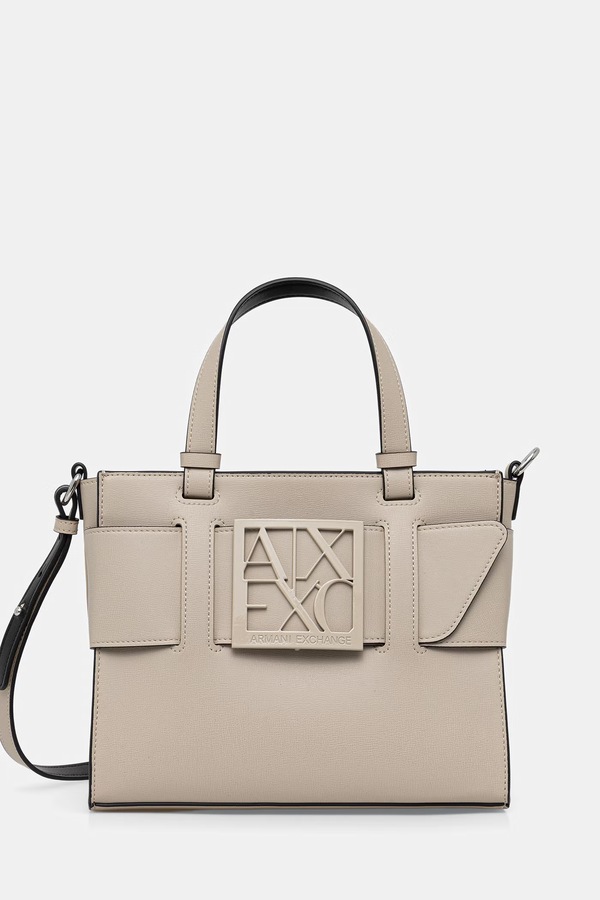 Сумочка жіноча зі штучної шкіри Armani Exchange колір бежевий