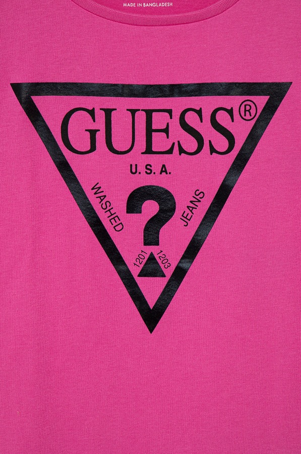 - Дитяча бавовняна футболка Guess фото 3