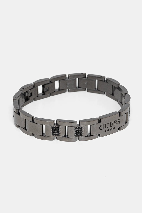 Браслет чоловічий з нержавіючої сталі з кристалом Guess