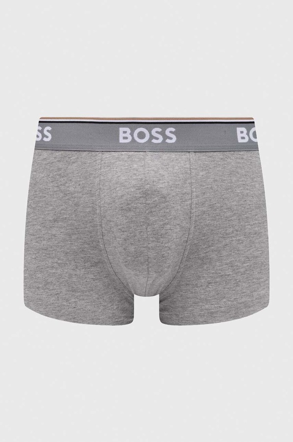 Боксери BOSS (3 - Pack) Trunk 3P Power колір сірий фото 4