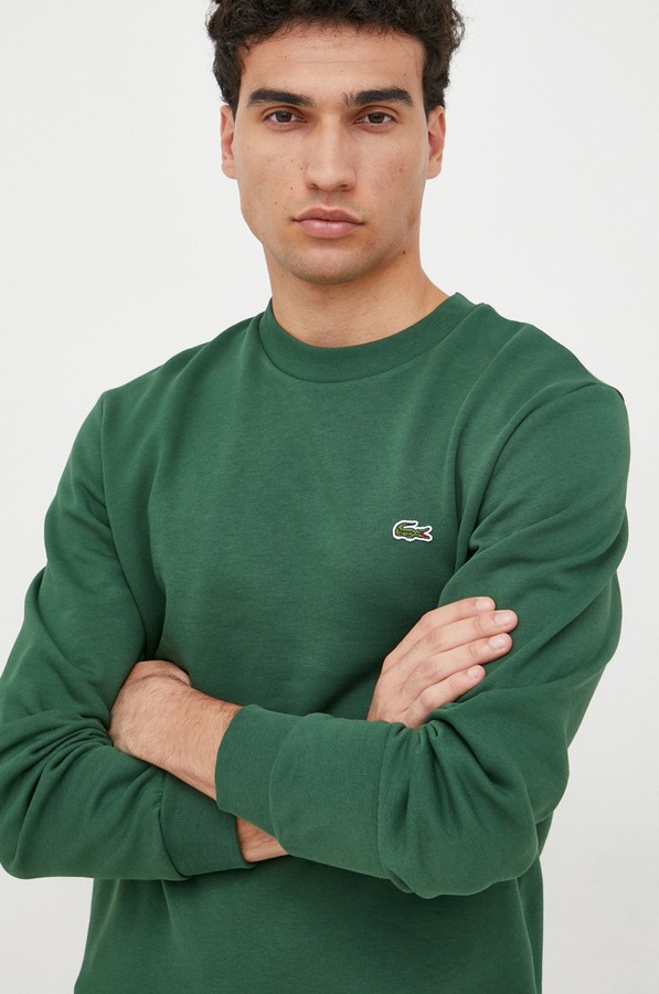 Кофта чоловіча з бавовною Lacoste колір зелений фото 4