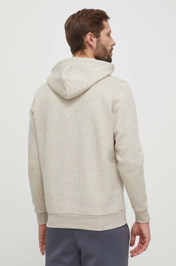 Кофта з капюшоном чоловіча з бавовною Under Armour Essential Fleece колір бежевий фото 3
