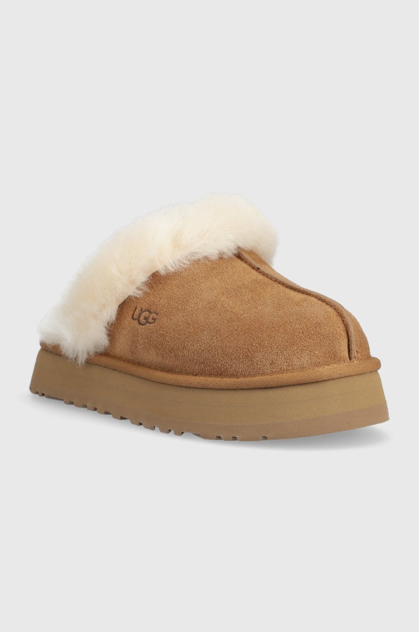 Замшеві капці UGG колір коричневий