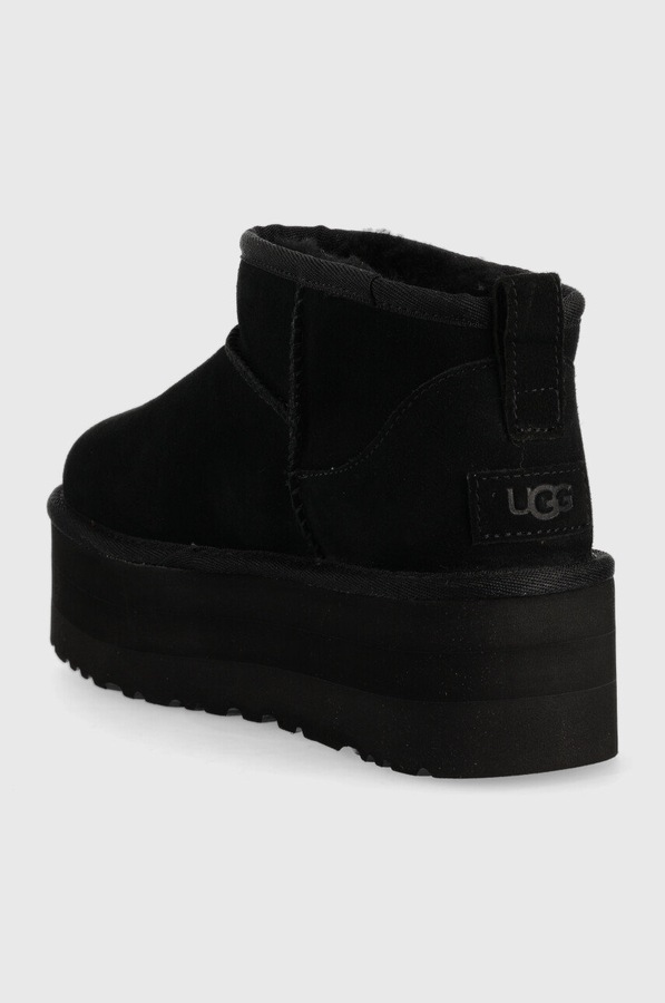 Замшевые сапоги UGG W Classic Ultra Mini Platform цвет черный фото 2