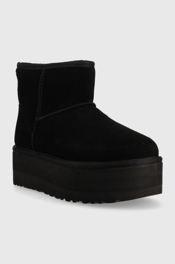 Шкіряні чоботи UGG колір чорний
