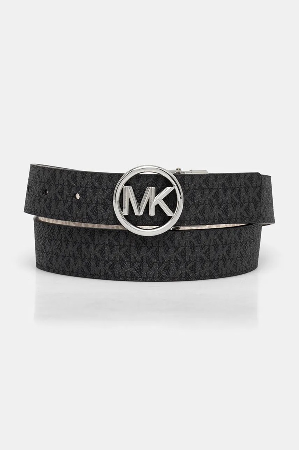 Двосторонній ремінь жіночий зі штучної шкіри MICHAEL Michael Kors колір чорний фото 2