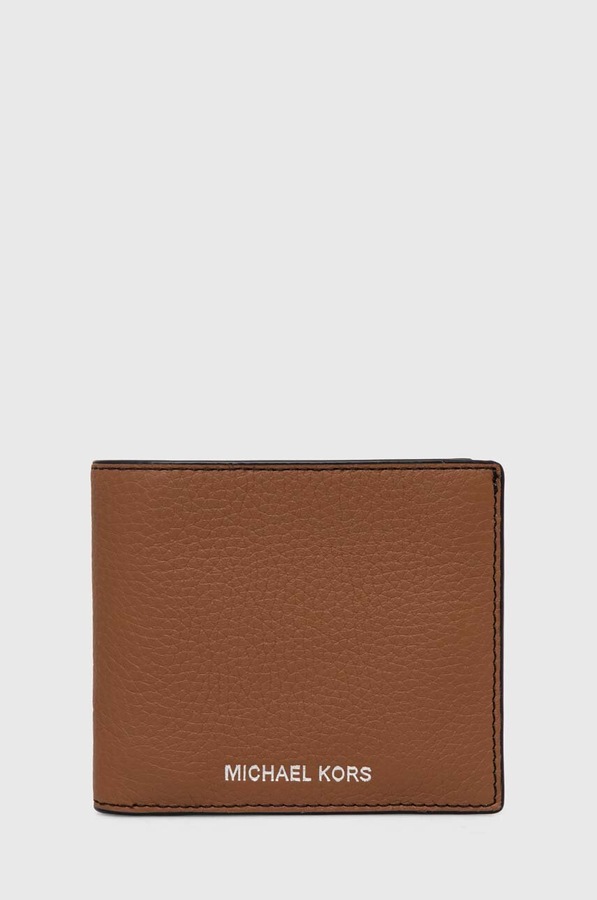 Кожаный кошелек Michael Kors цвет черный