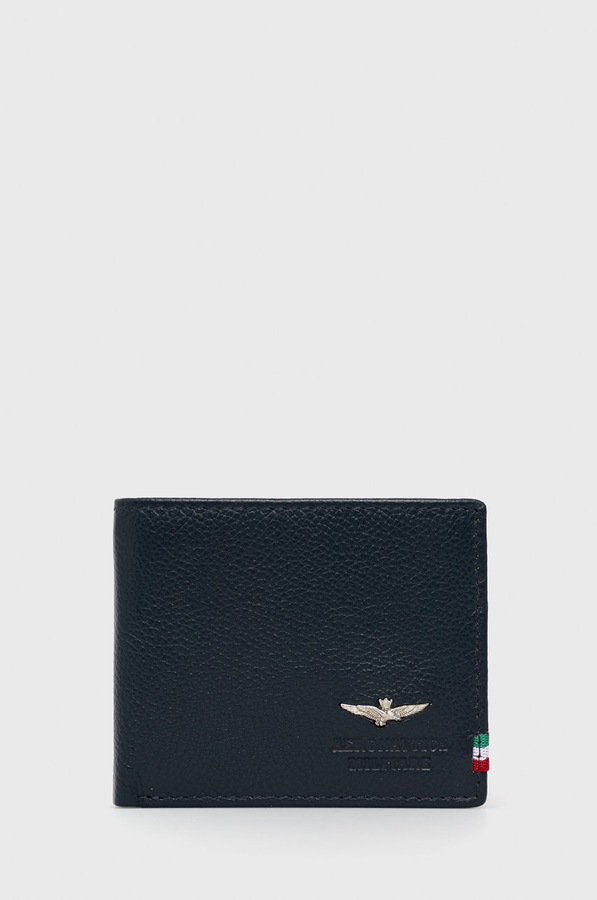 Кожаный кошелек Aeronautica Militare цвет синий