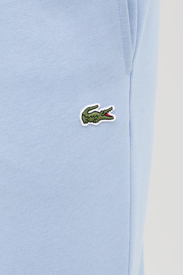 Спортивні штани чоловічі з бавовною Lacoste колір блакитний фото 4
