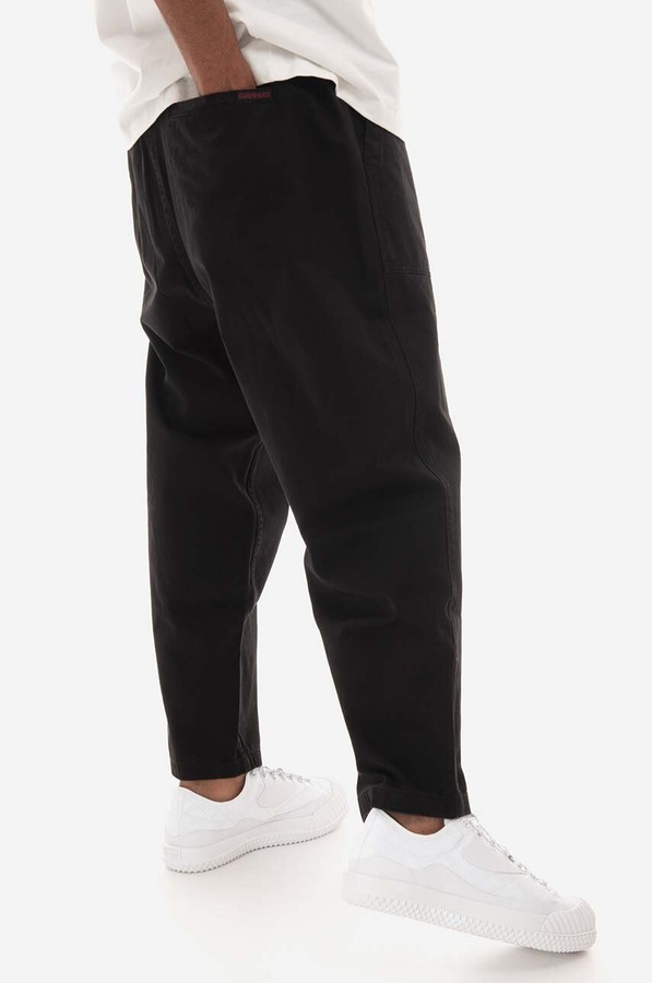 Хлопковые брюки Gramicci Loose Tapered Pant цвет черный фото 2