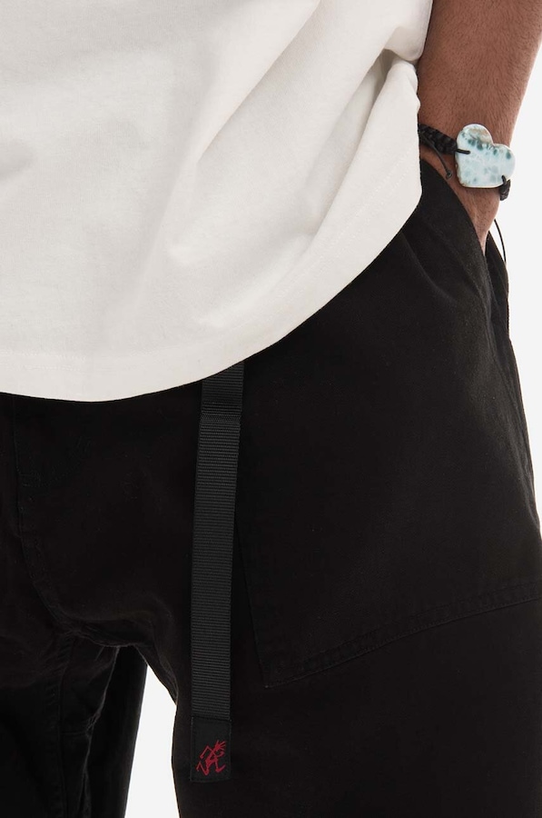 Бавовняні штани Gramicci Loose Tapered Pant колір чорний фото 4