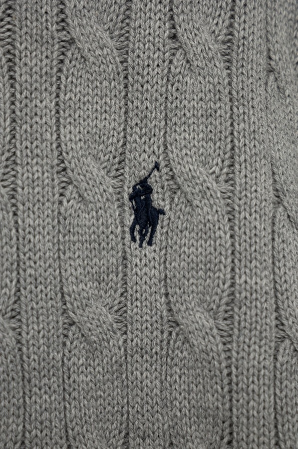 Дитячий бавовняний светер Polo Ralph Lauren колір сірий фото 3