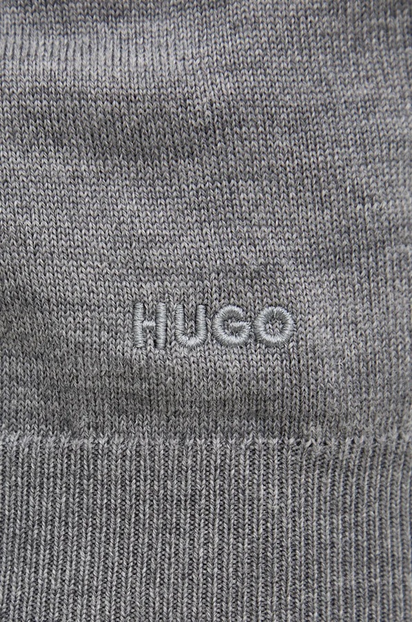 Светр чоловічий вовняний HUGO San Cedric-M1 колір сірий фото 4