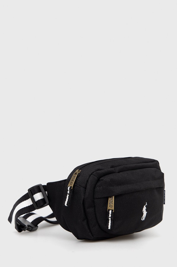 Дитяча сумка на пояс Polo Ralph Lauren колір чорний