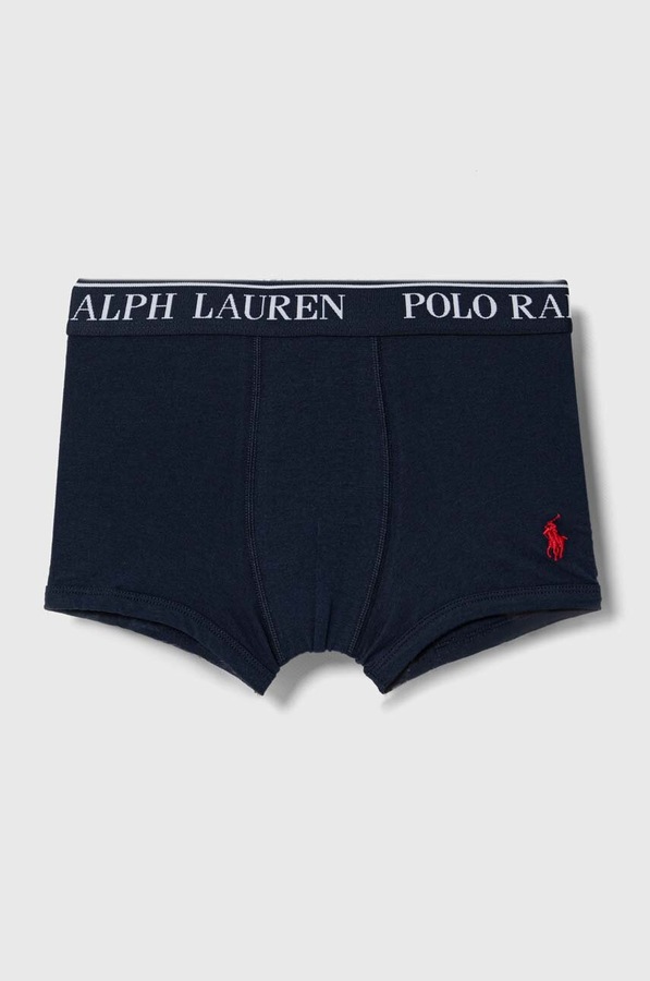 Облягаючі боксери дитячі бавовняні з еластаном 3 шт. Polo Ralph Lauren колір блакитний фото 2