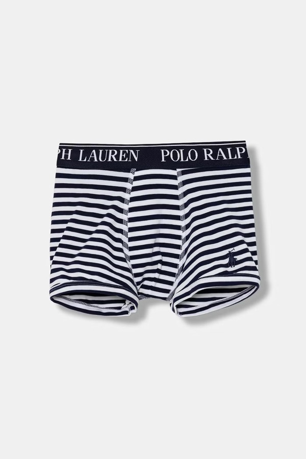 Облягаючі боксери дитячі бавовняні з еластаном 3 шт. Polo Ralph Lauren колір темно-синій фото 2