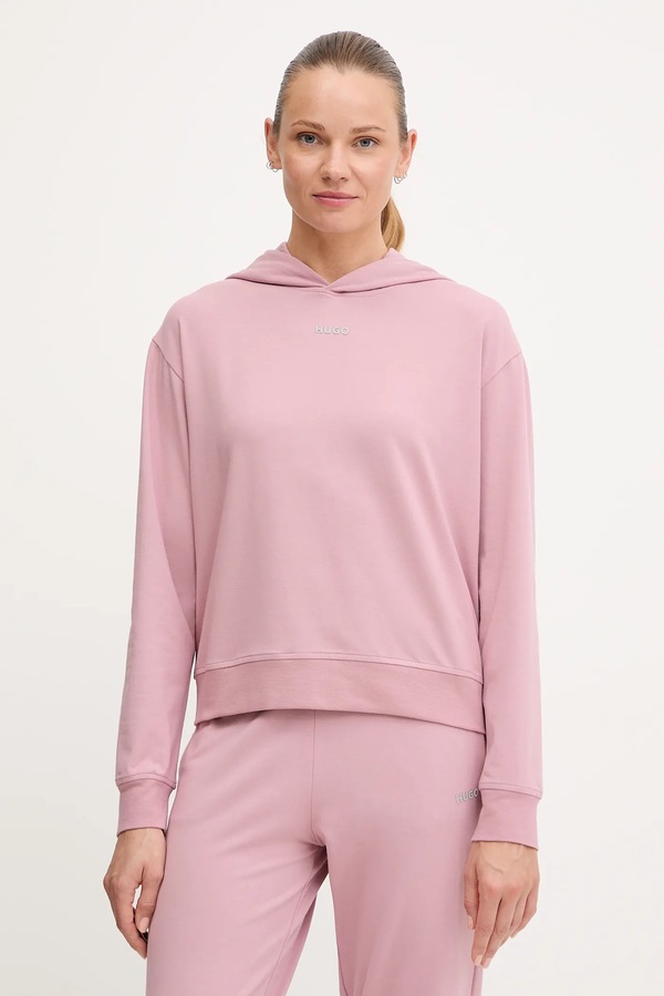 Кофта лаунж HUGO SHUFFLE_HOODIE колір чорний