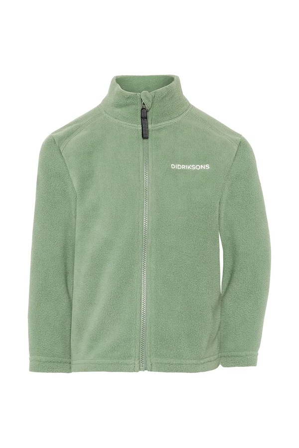Флісова кофта дитяча Didriksons MONTE KIDS FULLZIP колір зелений фото 2