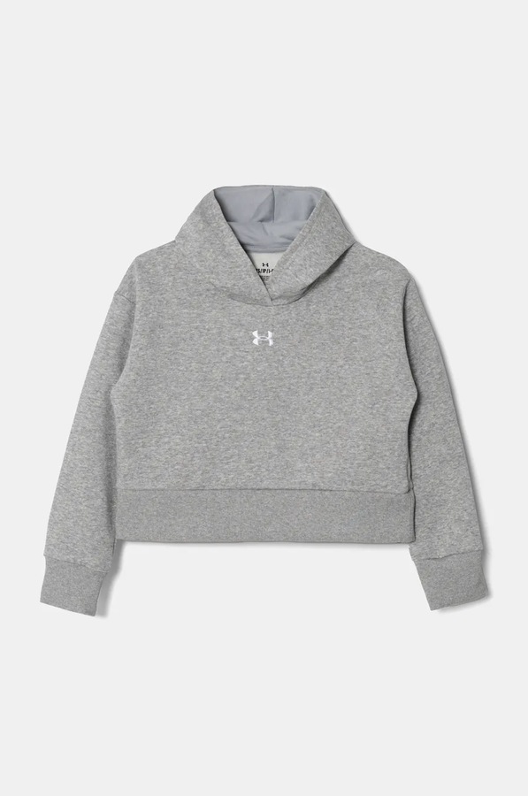 Дитяча кофта Under Armour UA Rival Fleece Crop колір сірий