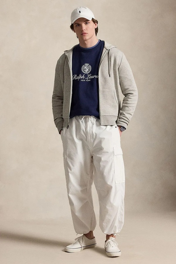 Кофта, яка розстібається, з капюшоном Polo Ralph Lauren колір сірий фото 2