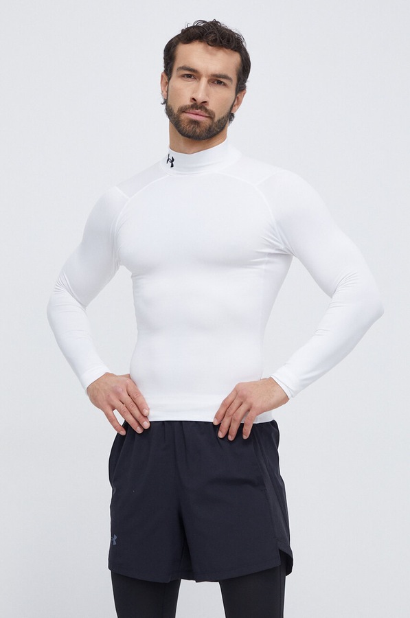 Лонгслів для тренувань Under Armour ColdGear Compression колір білий