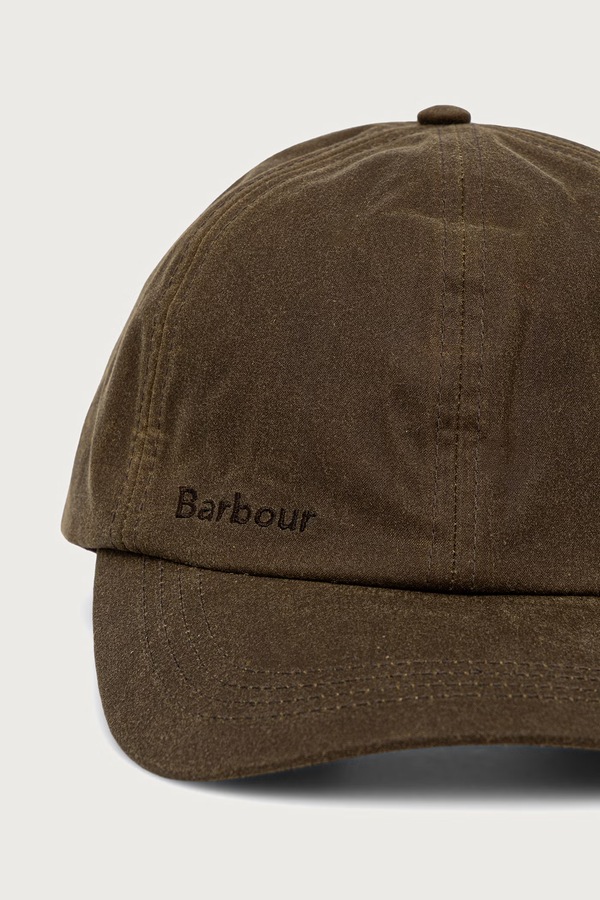 Бейсболка чоловіча бавовняна Barbour колір коричневий фото 2