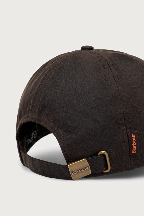 Бейсболка чоловіча бавовняна Barbour колір коричневий фото 3