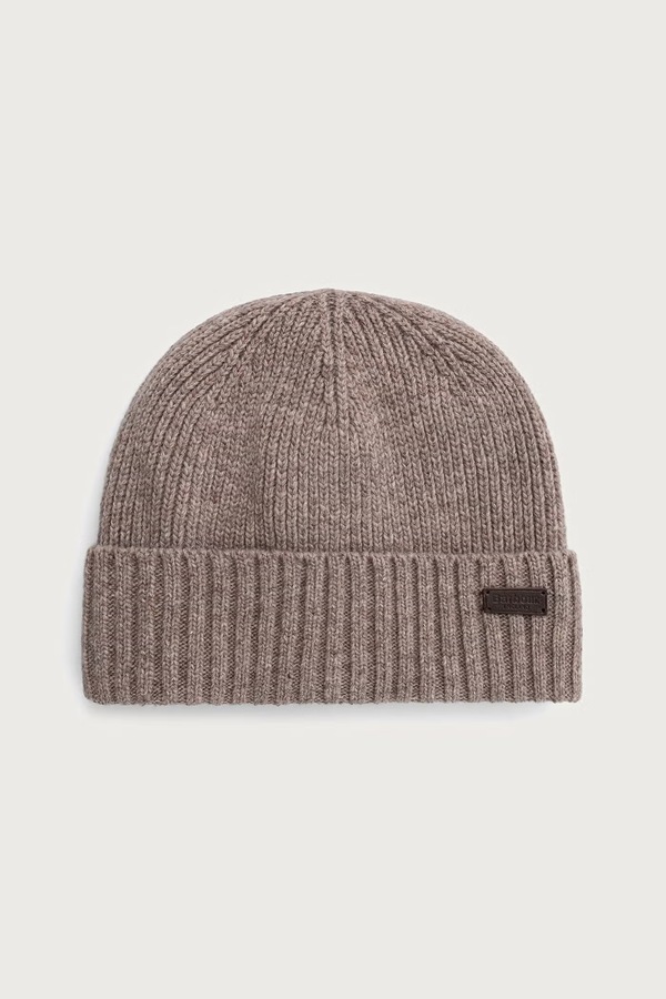 Шапка beanie мужская с шерстью Barbour Carlton Beanie цвет бежевый