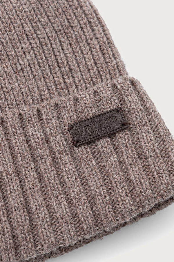Шапка beanie чоловіча з вовною Barbour Carlton Beanie колір бежевий фото 2