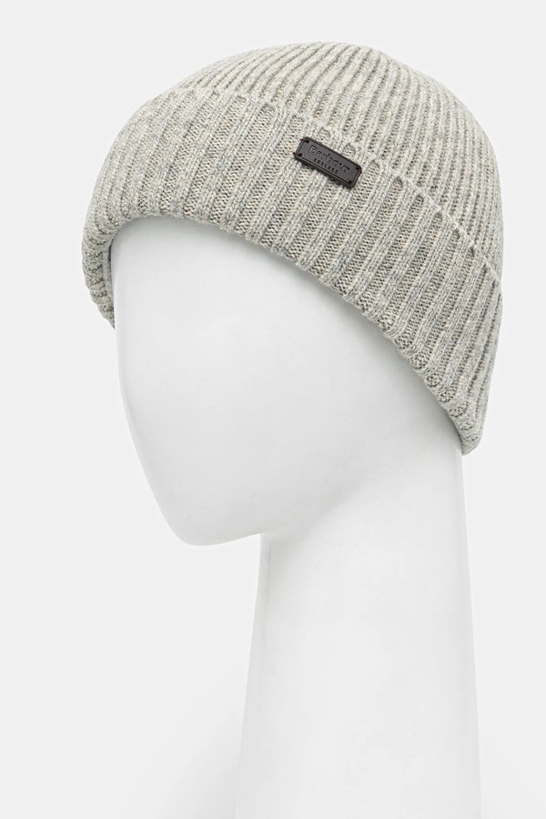 Шапка beanie чоловіча з вовною Barbour Carlton Beanie колір сірий фото 2