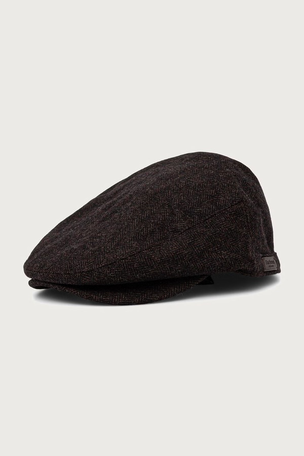 Кашкет чоловічий з вовною Barbour колір коричневий