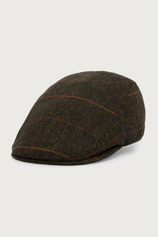 Кашкет чоловічий з додаванням вовни Barbour колір зелений