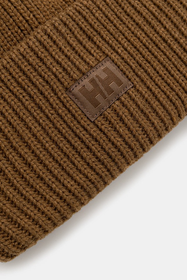 Шапка Helly Hansen beanie HH RIB BEANIE колір коричневий фото 3