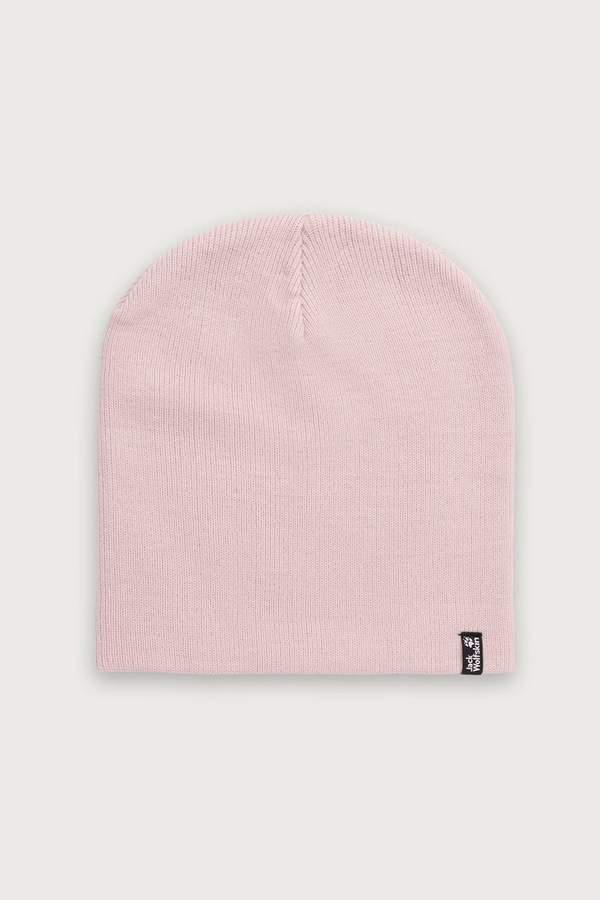 Шапка Jack Wolfskin beanie цвет розовый