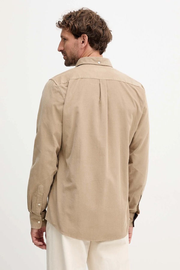 Рубашка мужская вельветовая Barbour RAMSEY цвет бежевый фото 2
