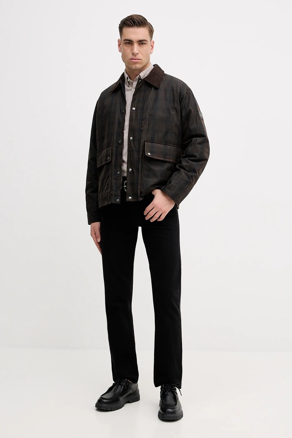 Сорочка чоловіча бавовняна Barbour OXTOWN колір бежевий