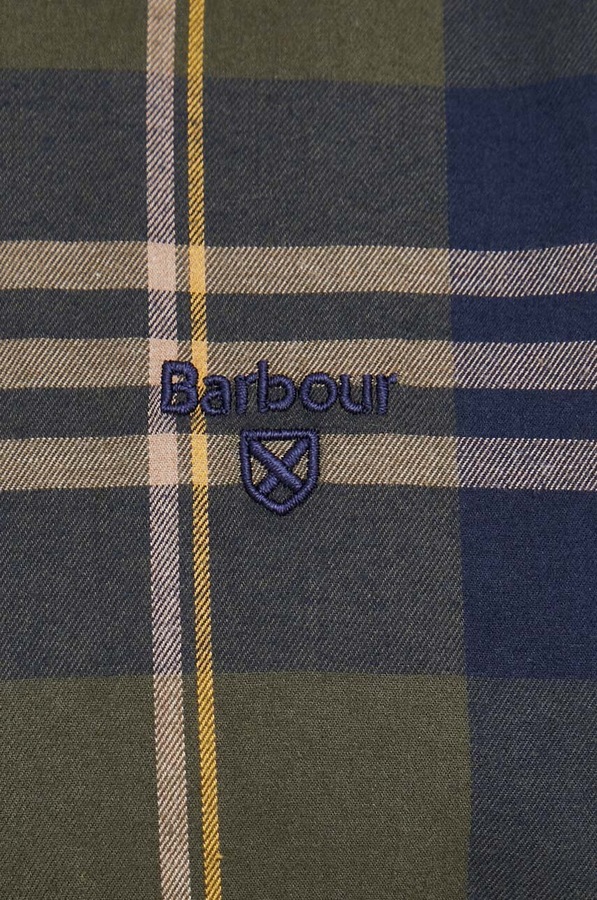 Сорочка чоловіча бавовняна Barbour EDGAR колір зелений фото 2