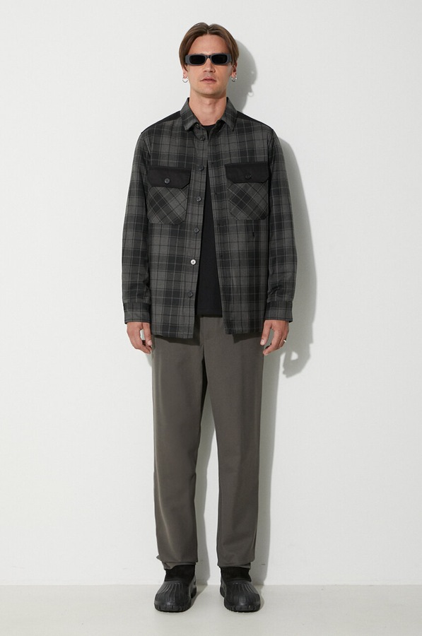 Куртка Neil Barrett Neil Barett LOOSE BICOLOR FLAP POCKET PADDED колір сірий фото 2