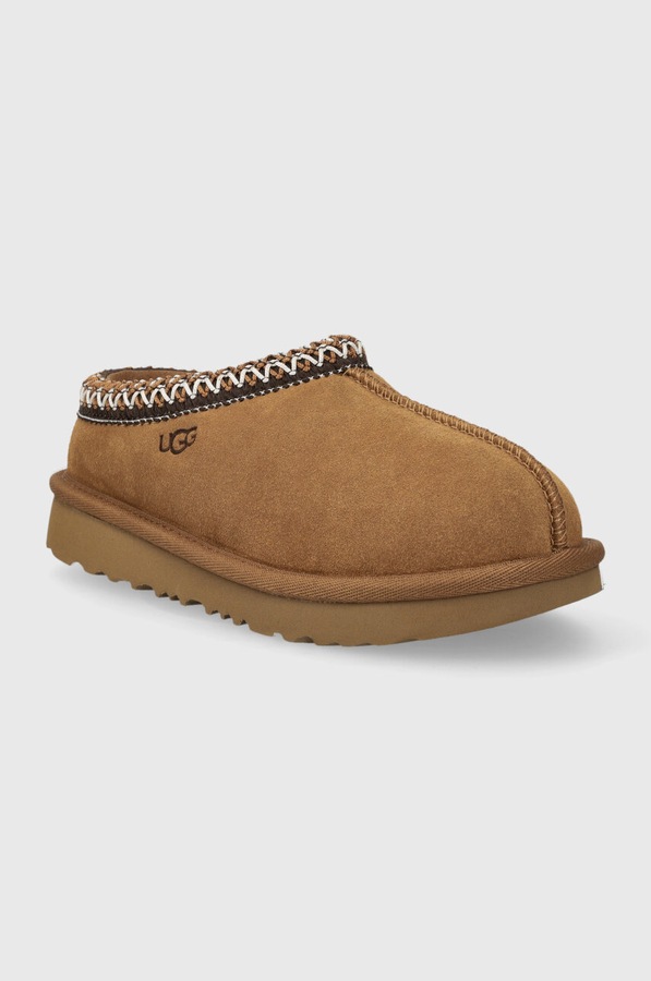 Капці дитячі замшеві UGG T TASMAN II колір бежевий фото 2