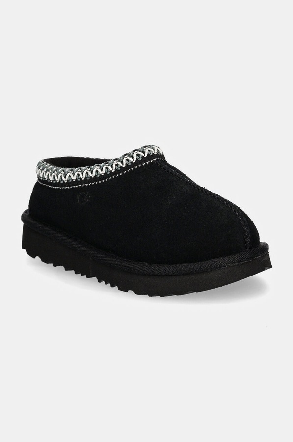 Капці дитячі замшеві UGG T TASMAN II колір чорний