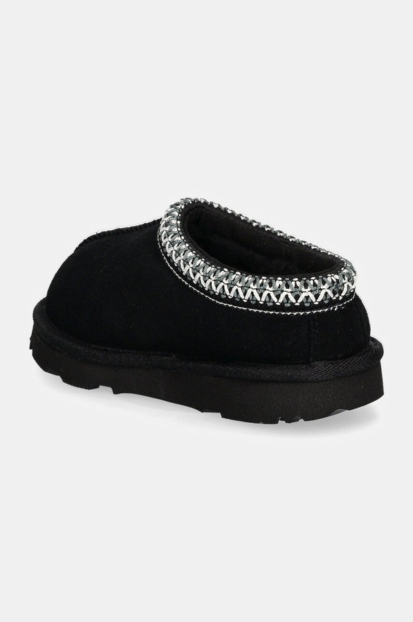 Капці дитячі замшеві UGG T TASMAN II колір чорний фото 3