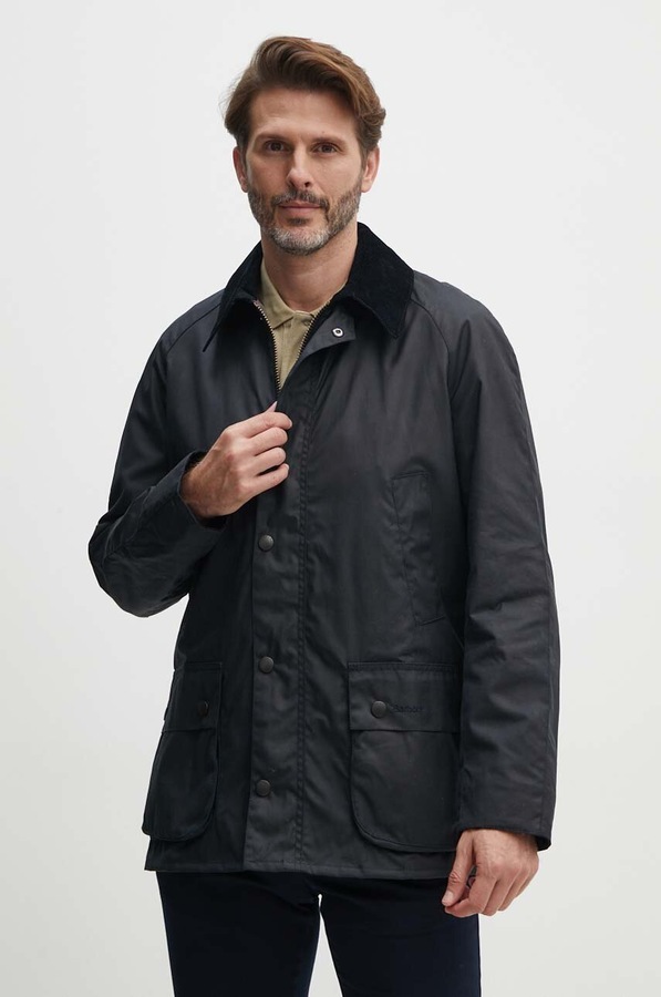 Куртка чоловіча вощена Barbour Ashby Wax Jacket колір темно-синій