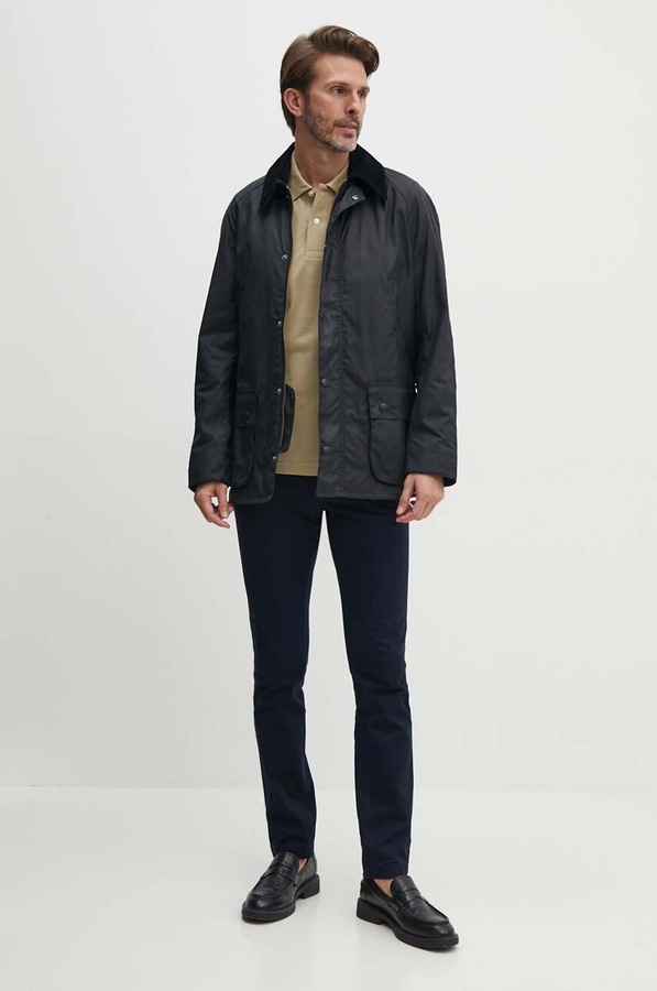Куртка чоловіча вощена Barbour Ashby Wax Jacket колір темно-синій