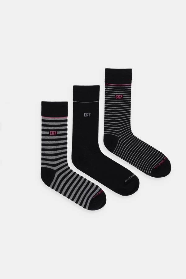Шкарпетки CR7 Cristiano Ronaldo 3-pack колір чорний