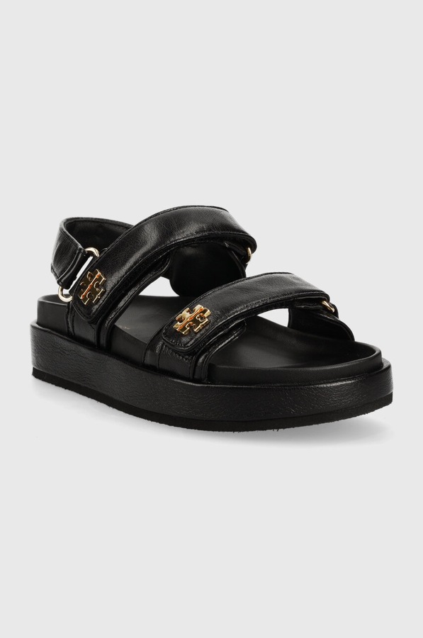 Кожаные сандалии Tory Burch Kira Sport цвет черный