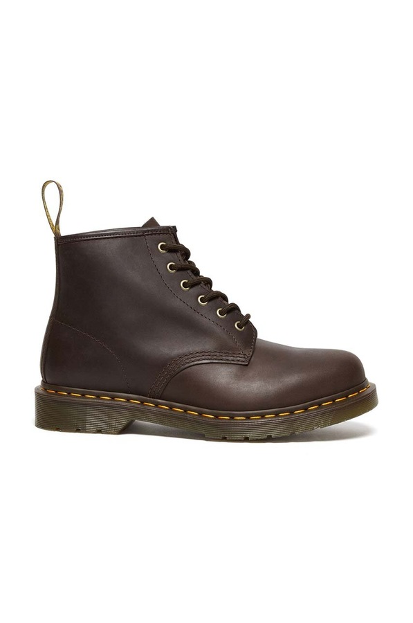 Шкіряні черевики Dr. Martens 101 колір коричневий