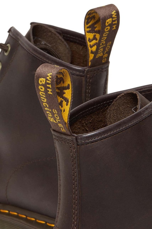 Шкіряні черевики Dr. Martens 101 колір коричневий фото 4