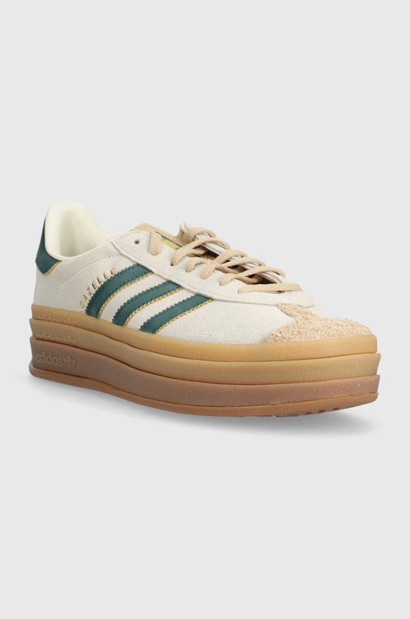 Замшеві кросівки adidas Originals Gazelle Bold колір бежевий фото 2